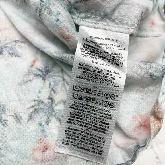 Bonpoint Tropical Print 100% Cotton Size 10 Button Up Palm Tree / Hibiscus Patte - Picture 7 of 7